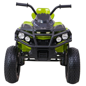 Quad ATV Air na akumulator dla dzieci Zielony + Koła pompowane + Radio MP3 + Wolny Start